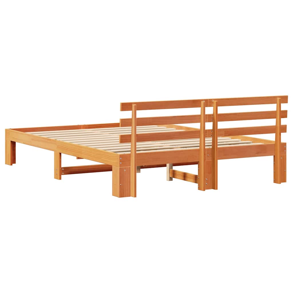 Bedframe Wasbruin 160 x 200 cm Massief grenenhout is nu te koop bij PeponiXL, paradijselijk wonen!