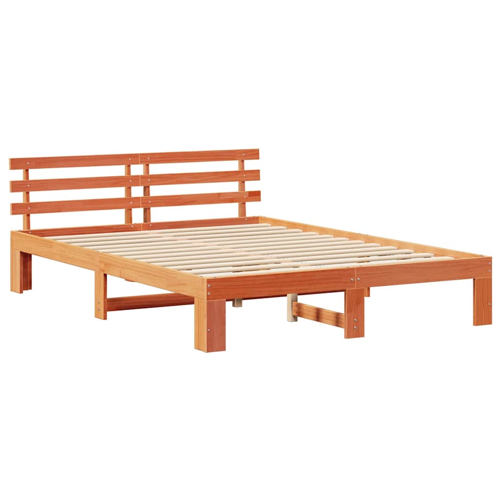 Bedframe Wasbruin 140 x 200 cm Massief grenenhout is nu te koop bij PeponiXL, paradijselijk wonen!