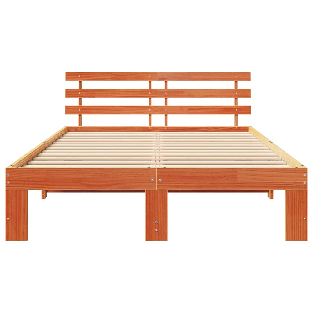 Bedframe Wasbruin 140 x 190 cm Massief grenenhout is nu te koop bij PeponiXL, paradijselijk wonen!