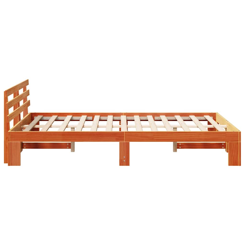 Bedframe Wasbruin 140 x 190 cm Massief grenenhout is nu te koop bij PeponiXL, paradijselijk wonen!