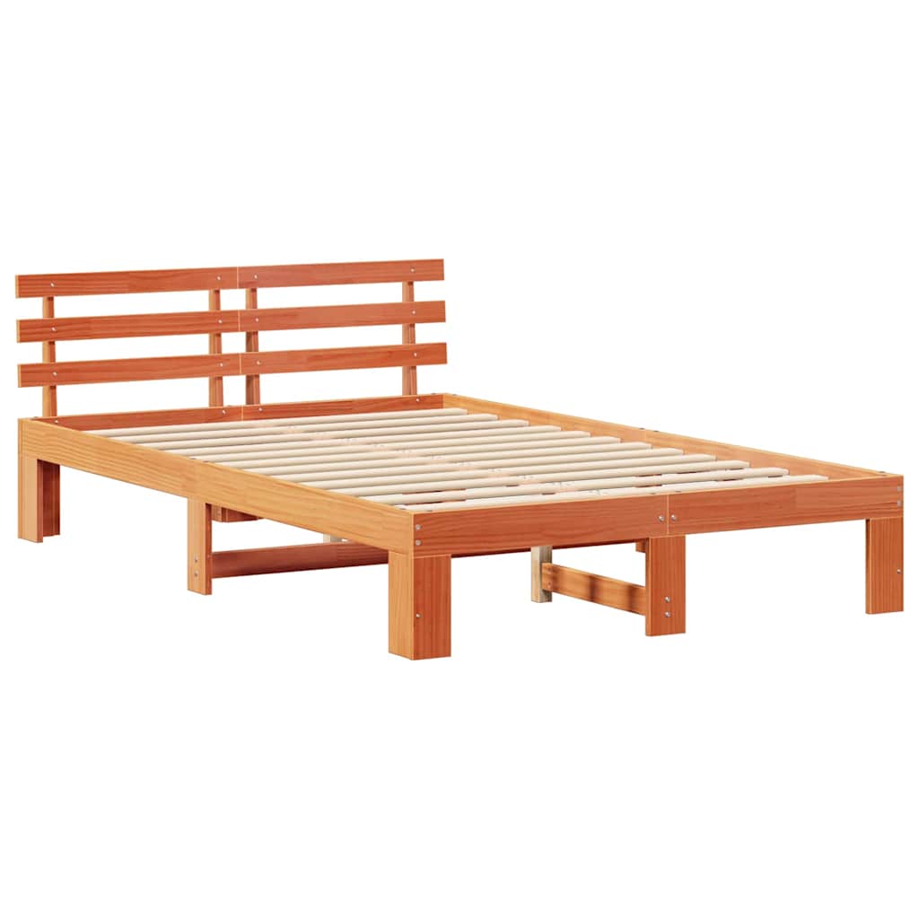 Bedframe Wasbruin 135 x 190 cm Massief grenenhout is nu te koop bij PeponiXL, paradijselijk wonen!