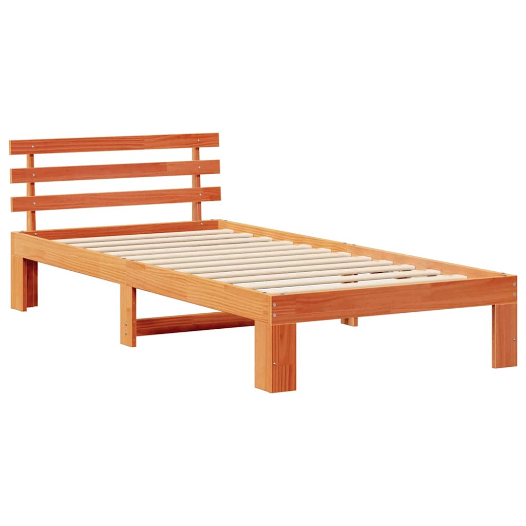 Bedframe Wasbruin 100 x 200 cm Massief grenenhout is nu te koop bij PeponiXL, paradijselijk wonen!