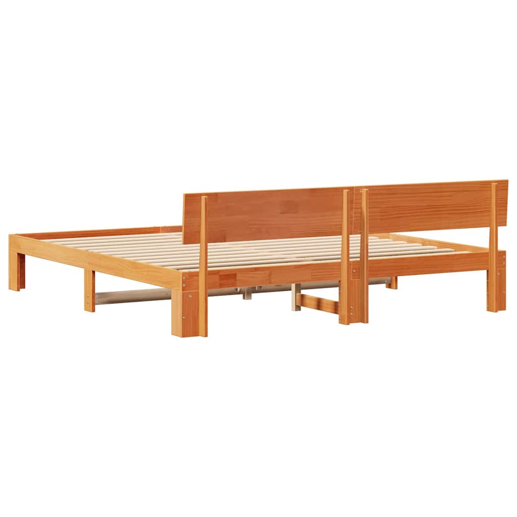 Bedframe Wasbruin 200 x 200 cm Massief grenenhout is nu te koop bij PeponiXL, paradijselijk wonen!