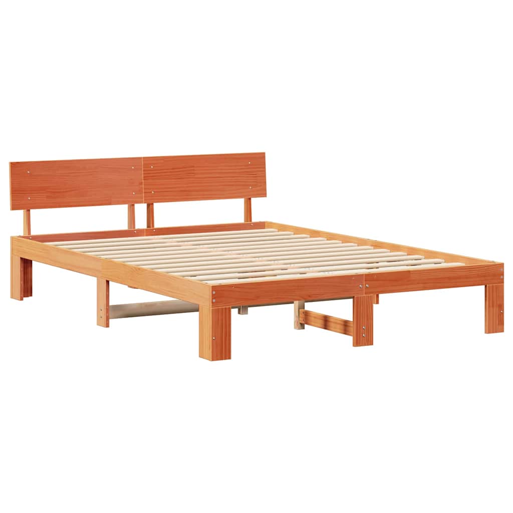 Bedframe Wasbruin 160 x 200 cm Massief grenenhout is nu te koop bij PeponiXL, paradijselijk wonen!