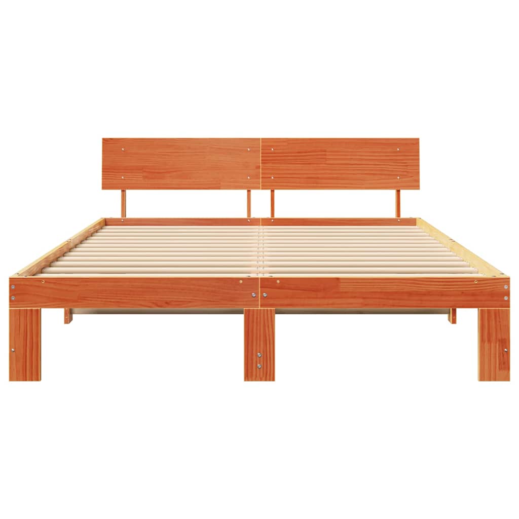 Bedframe Wasbruin 150 x 200 cm Massief grenenhout is nu te koop bij PeponiXL, paradijselijk wonen!