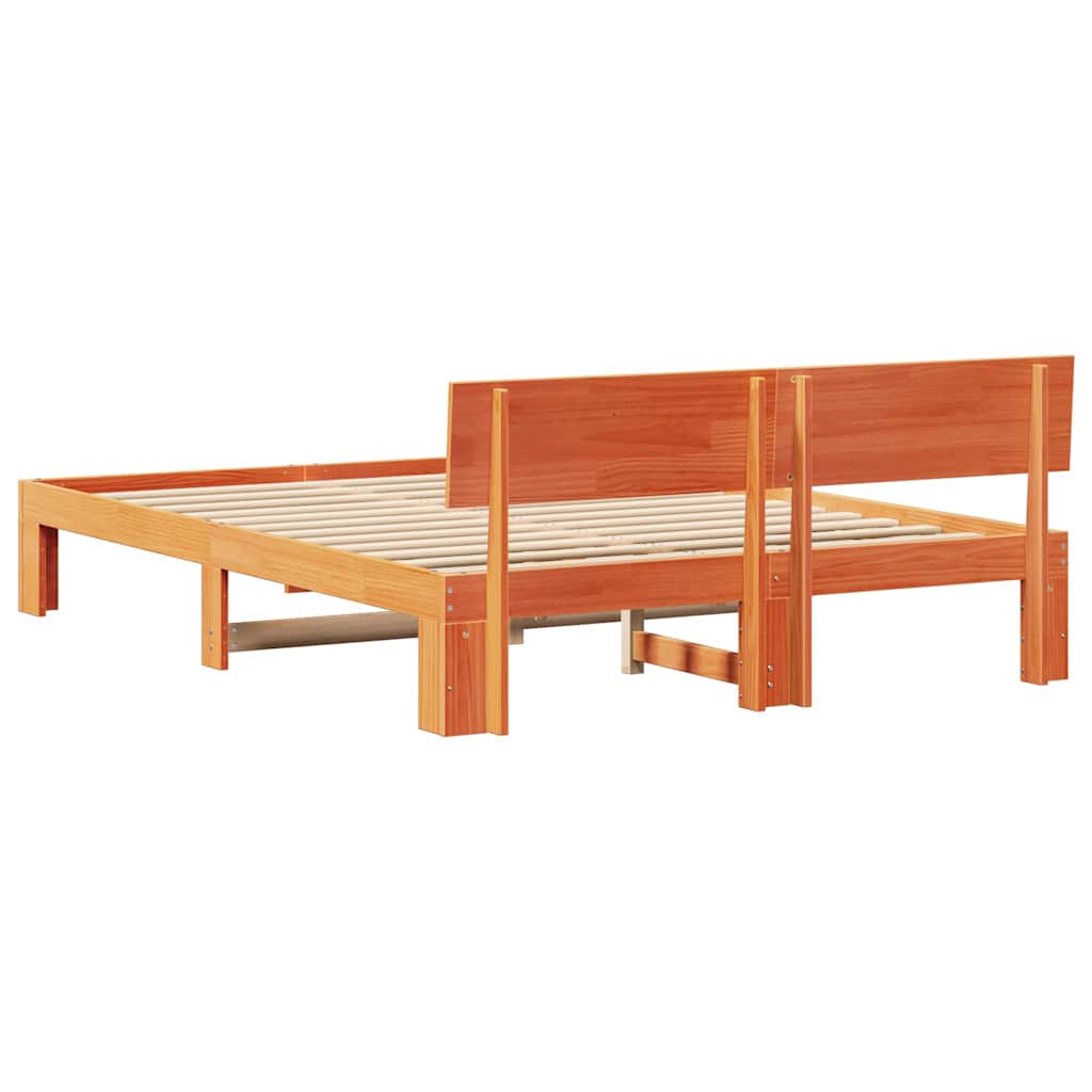 Bedframe Wasbruin 140 x 200 cm Massief grenenhout is nu te koop bij PeponiXL, paradijselijk wonen!
