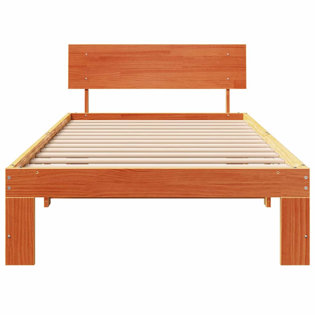 Bedframe Wasbruin 100 x 200 cm Massief grenenhout is nu te koop bij PeponiXL, paradijselijk wonen!