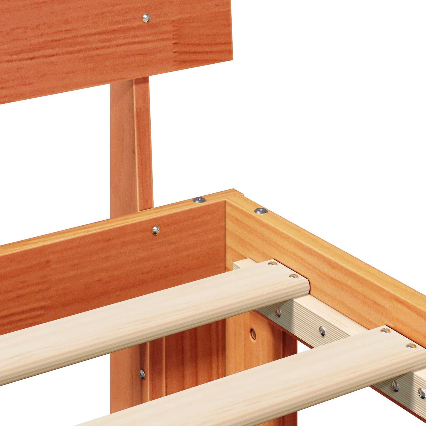 Bedframe met hoofdeinde Wasbruin 90 x 200 cm Massief grenenhout is nu te koop bij PeponiXL, paradijselijk wonen!