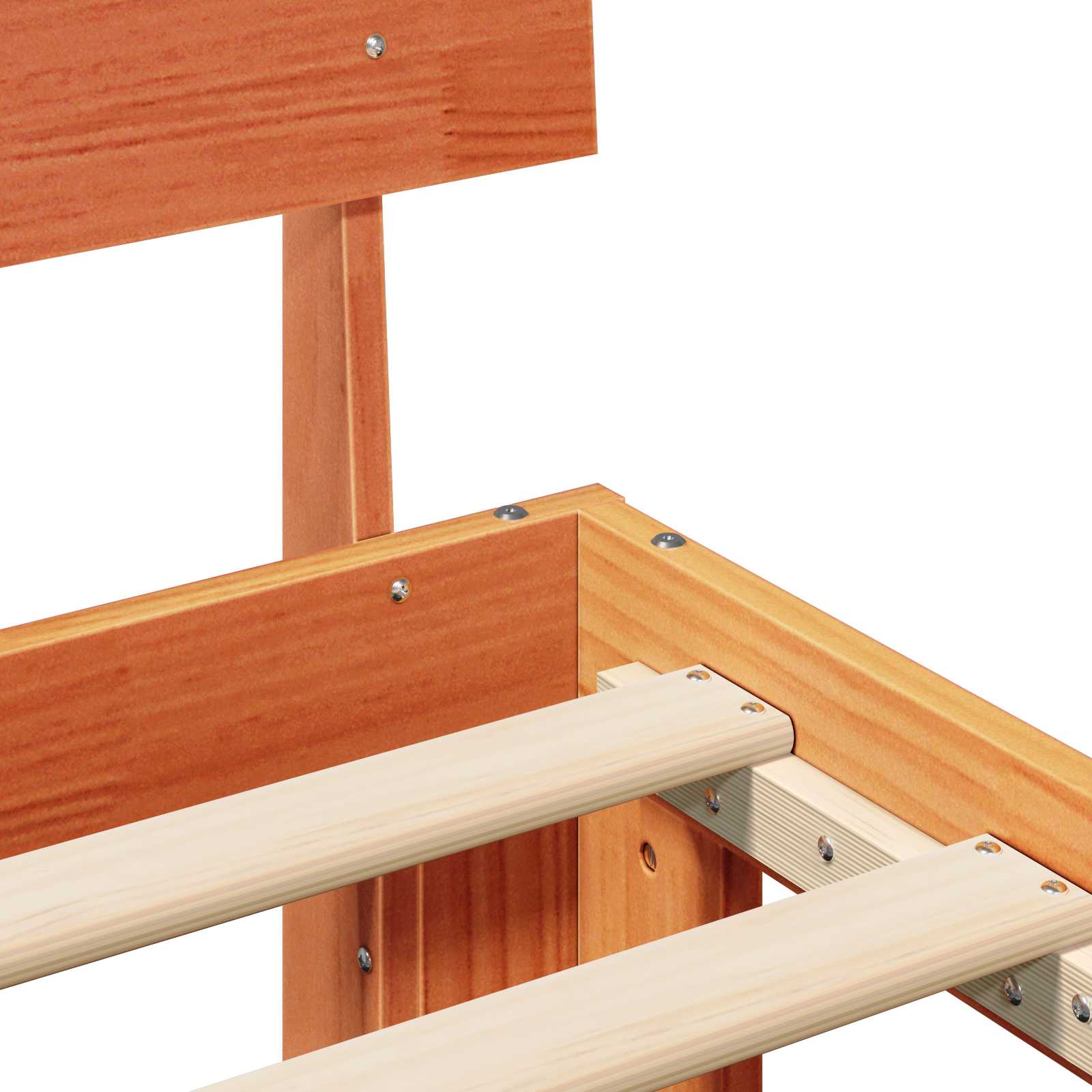 Bedframe met hoofdeinde Wasbruin 90 x 200 cm Massief grenenhout is nu te koop bij PeponiXL, paradijselijk wonen!