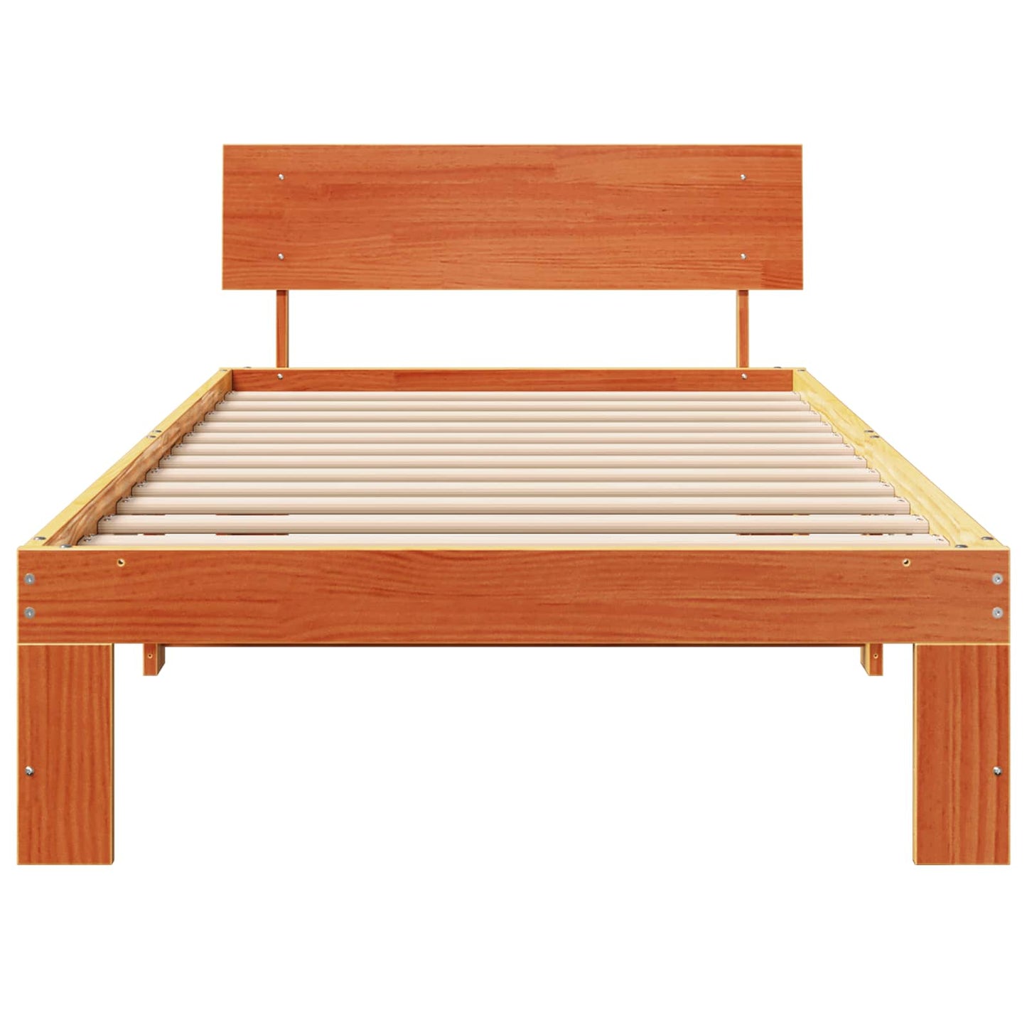 Bedframe met hoofdeinde Wasbruin 90 x 200 cm Massief grenenhout is nu te koop bij PeponiXL, paradijselijk wonen!