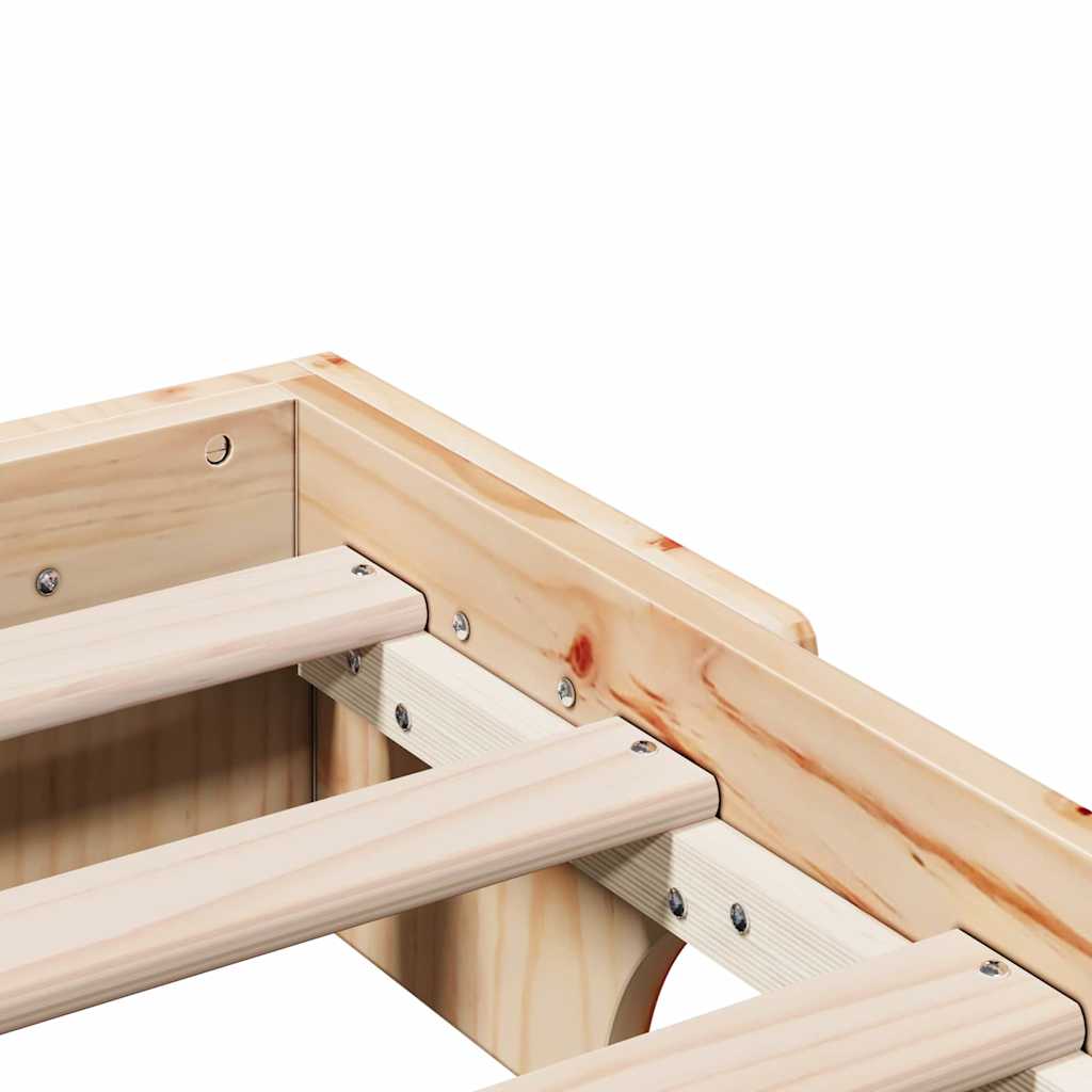 Bedframe Naturel 200 x 200 cm Massief grenenhout is nu te koop bij PeponiXL, paradijselijk wonen!