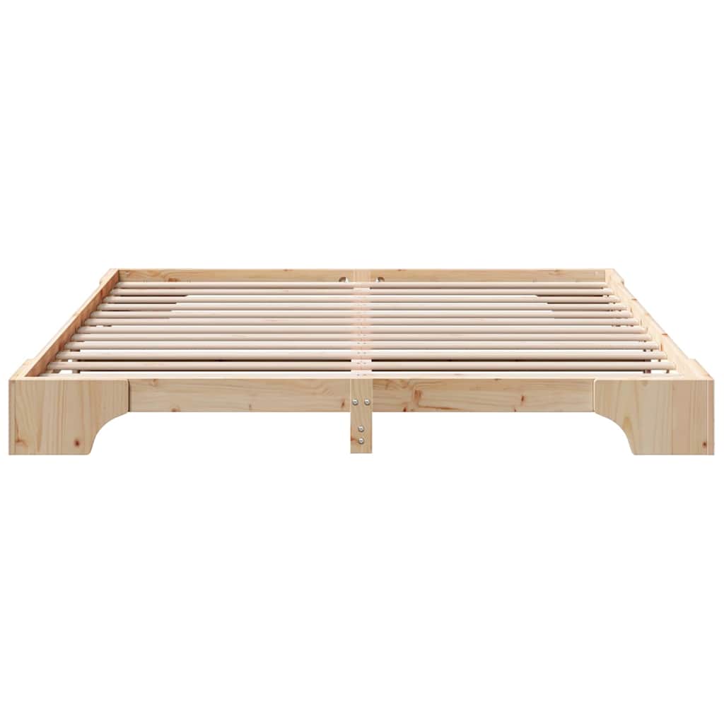 Bedframe Naturel 200 x 200 cm Massief grenenhout is nu te koop bij PeponiXL, paradijselijk wonen!