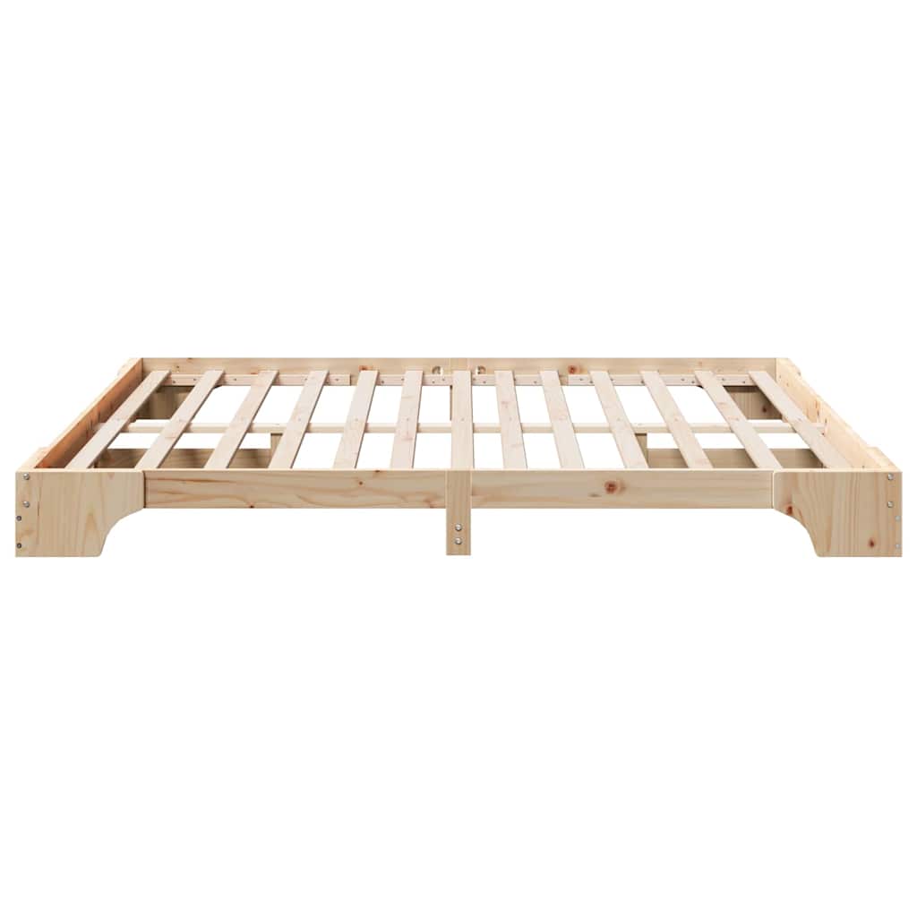 Bedframe Naturel 200 x 200 cm Massief grenenhout is nu te koop bij PeponiXL, paradijselijk wonen!
