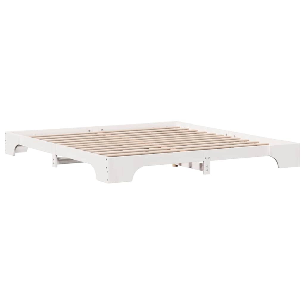 Bedframe Wit 200 x 200 cm Massief grenenhout is nu te koop bij PeponiXL, paradijselijk wonen!