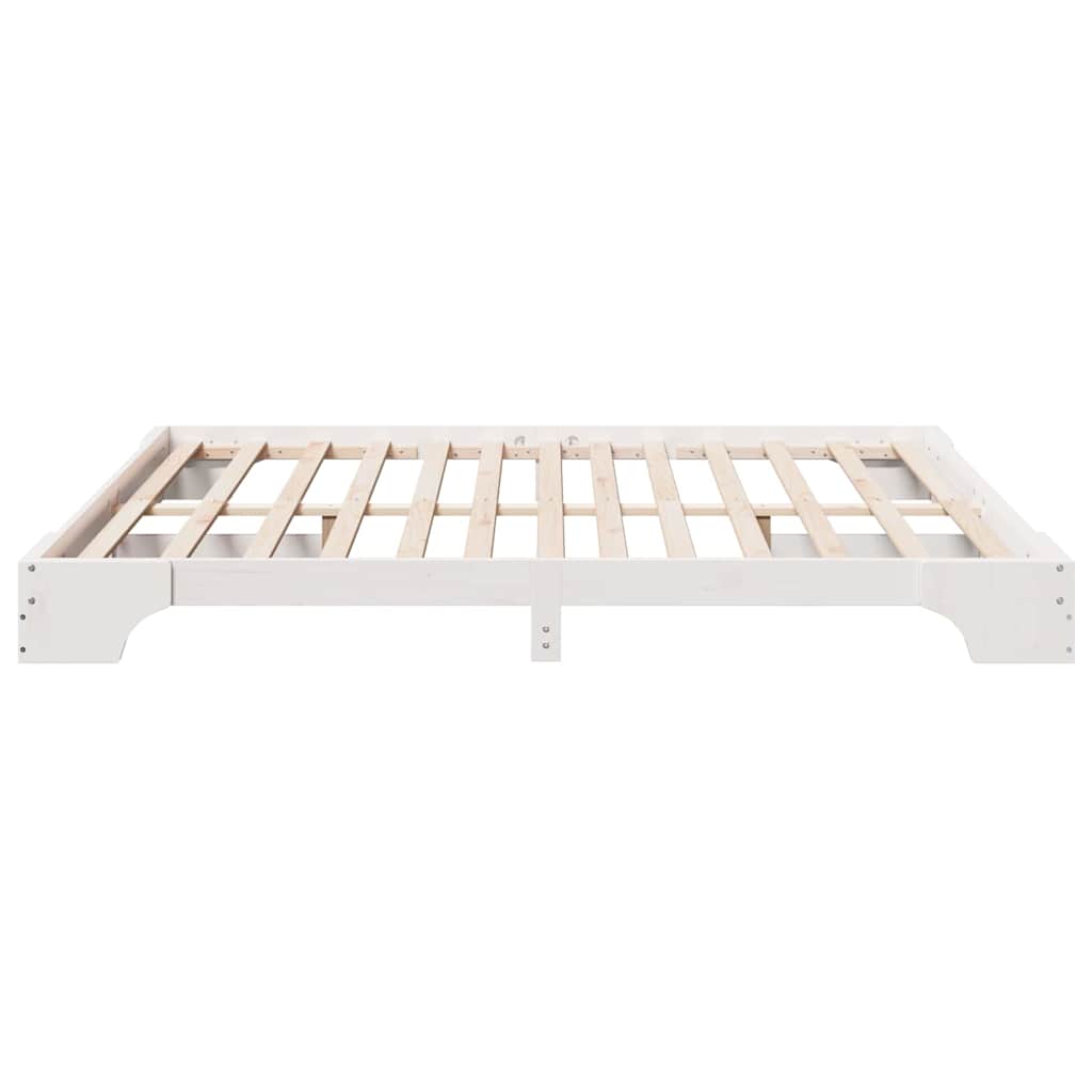 Bedframe Wit 200 x 200 cm Massief grenenhout is nu te koop bij PeponiXL, paradijselijk wonen!