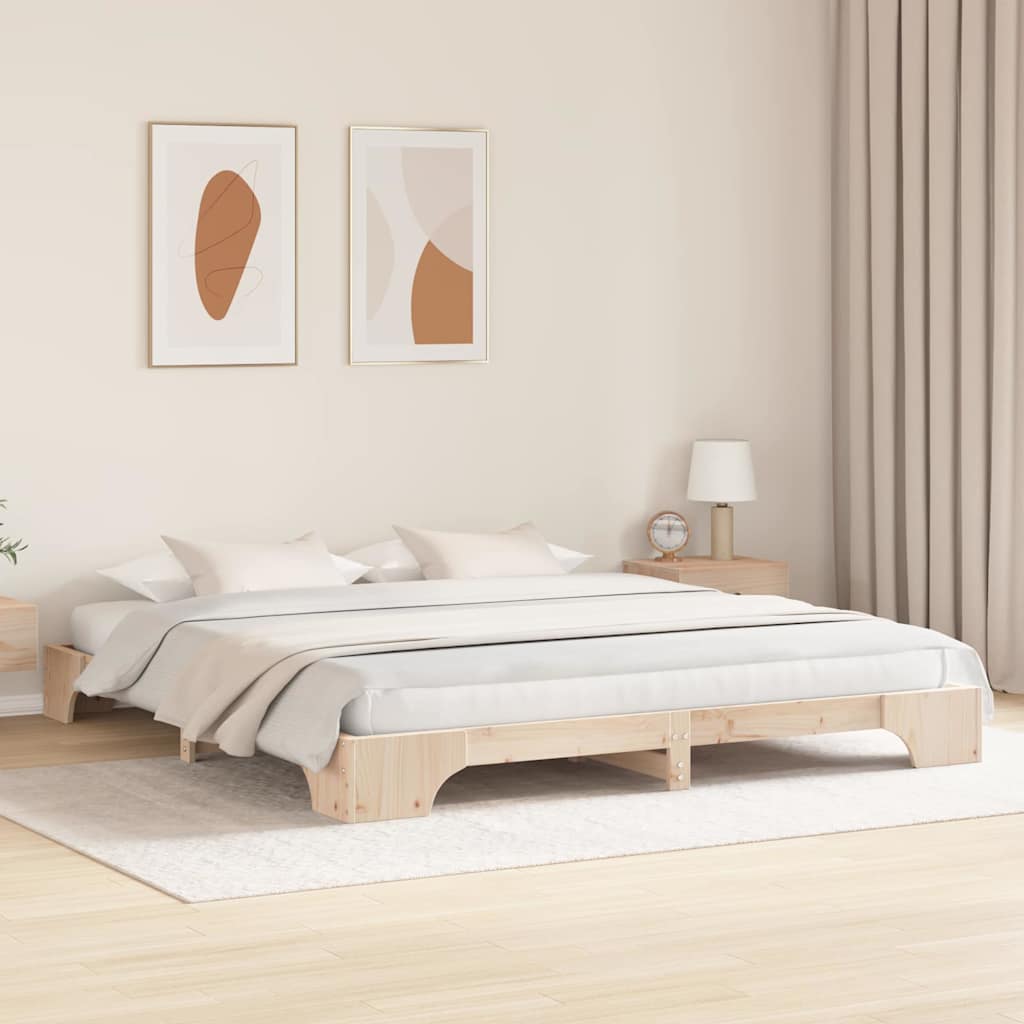 Bedframe Naturel 180 x 200 cm Massief grenenhout is nu te koop bij PeponiXL, paradijselijk wonen!