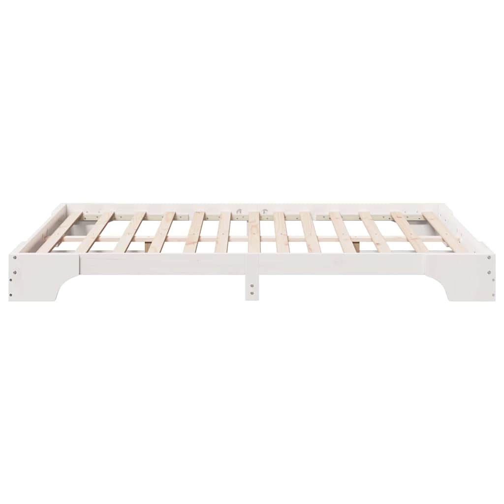 Bedframe Wit 150 x 200 cm Massief grenenhout is nu te koop bij PeponiXL, paradijselijk wonen!