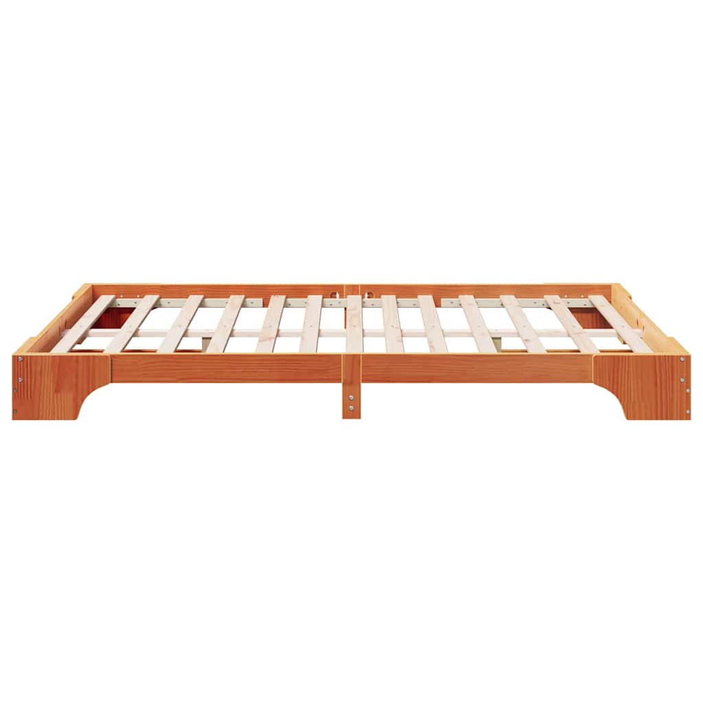 Bedframe Wasbruin 150 x 200 cm Massief grenenhout is nu te koop bij PeponiXL, paradijselijk wonen!