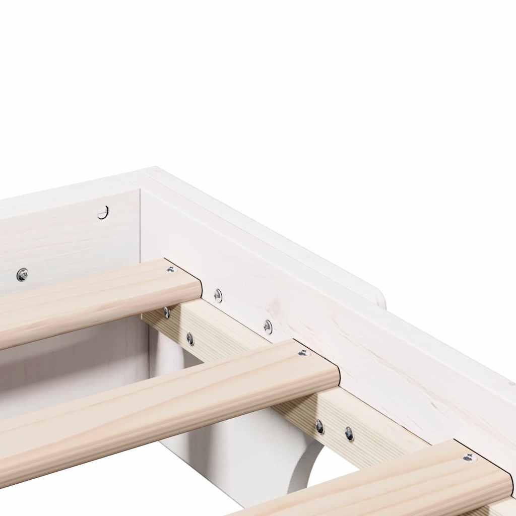 Bedframe Wit 140 x 200 cm Massief grenenhout is nu te koop bij PeponiXL, paradijselijk wonen!