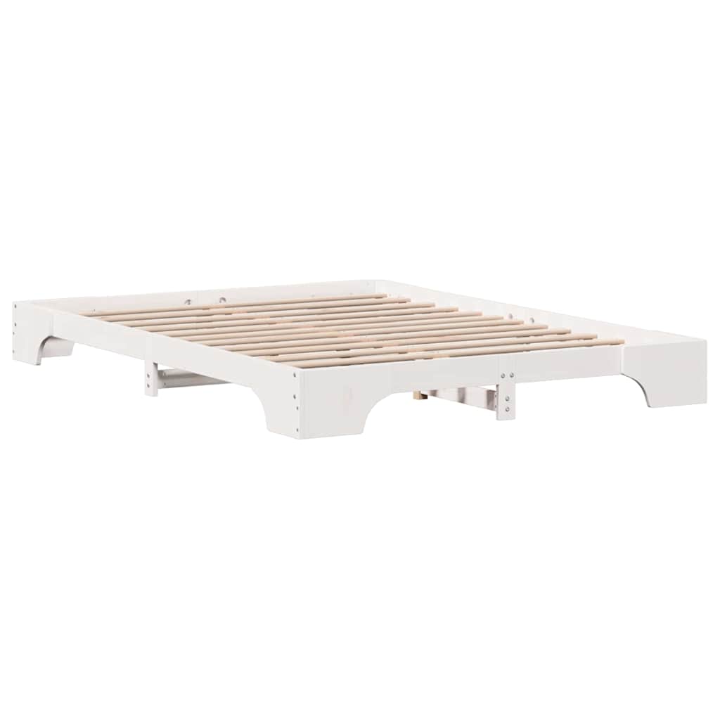 Bedframe Wit 140 x 200 cm Massief grenenhout is nu te koop bij PeponiXL, paradijselijk wonen!