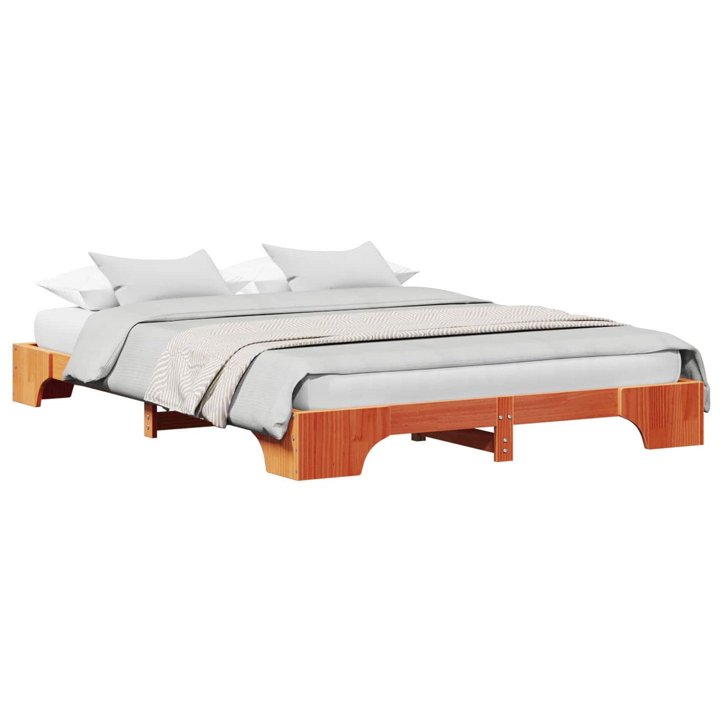 Bedframe Wasbruin 140 x 200 cm Massief grenenhout is nu te koop bij PeponiXL, paradijselijk wonen!