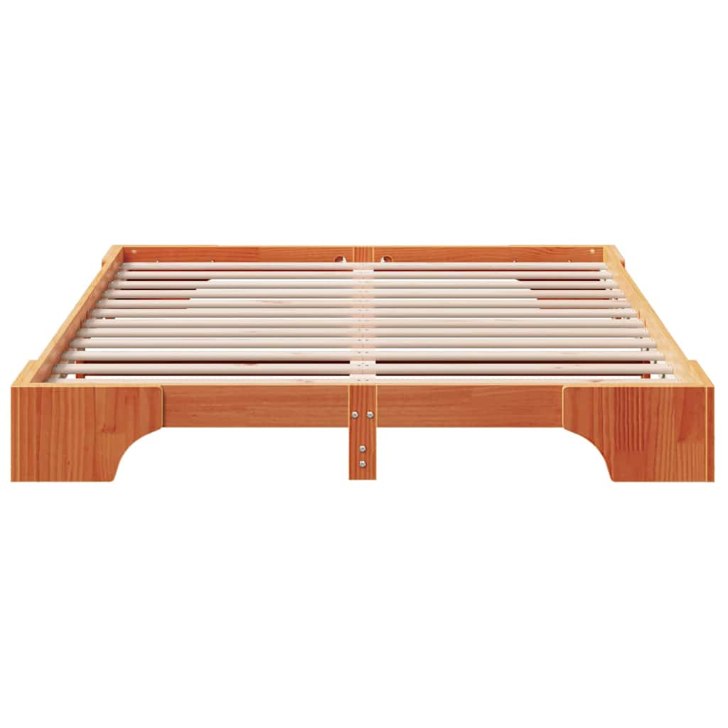 Bedframe Wasbruin 140 x 200 cm Massief grenenhout is nu te koop bij PeponiXL, paradijselijk wonen!