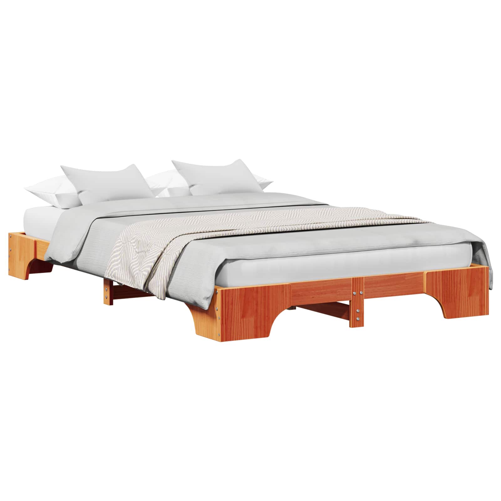 Bedframe Wasbruin 120 x 200 cm Massief grenenhout is nu te koop bij PeponiXL, paradijselijk wonen!
