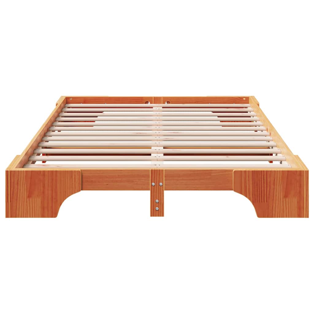 Bedframe Wasbruin 140 x 190 cm Massief grenenhout is nu te koop bij PeponiXL, paradijselijk wonen!