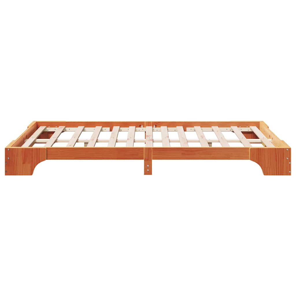 Bedframe Wasbruin 140 x 190 cm Massief grenenhout is nu te koop bij PeponiXL, paradijselijk wonen!