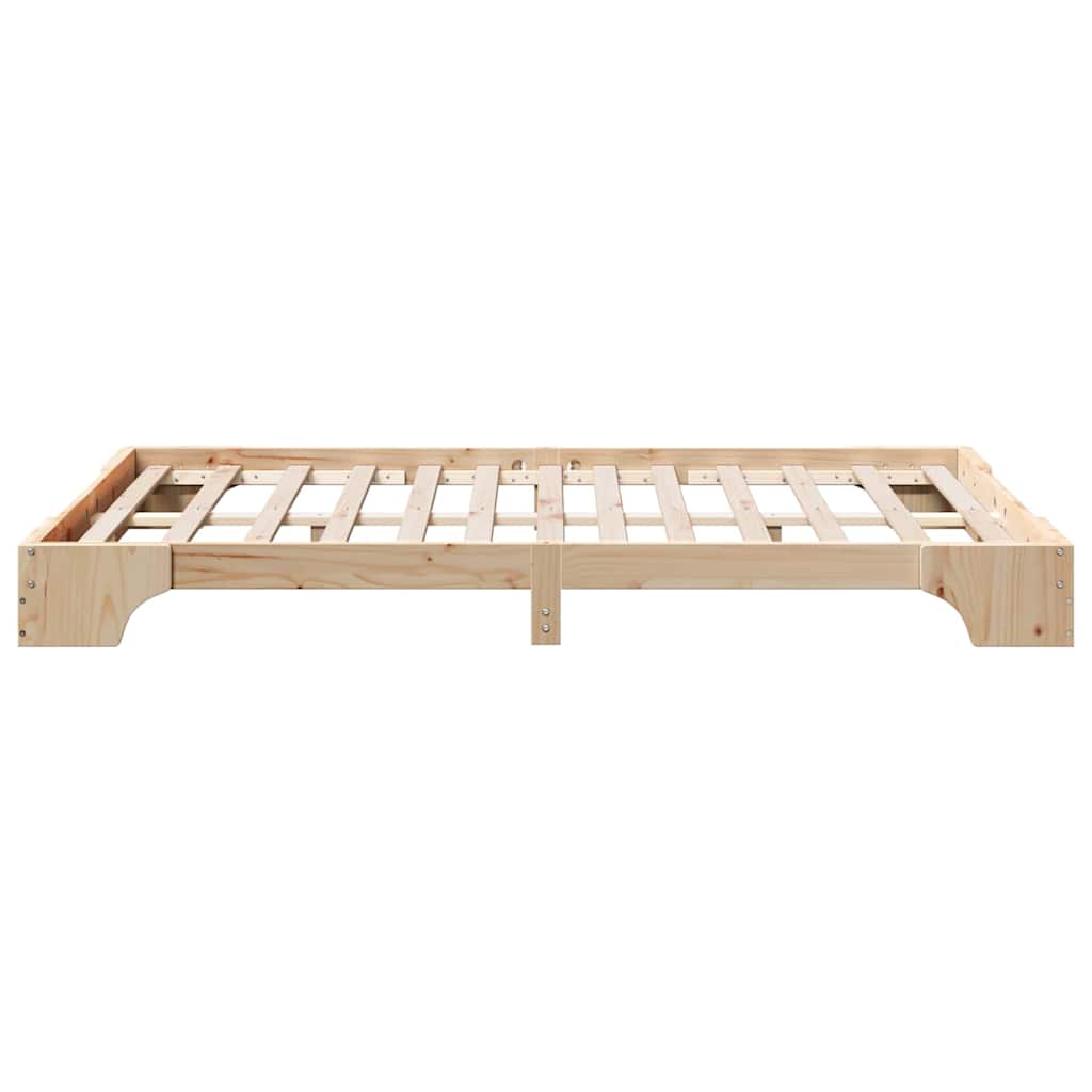 Bedframe Naturel 135 x 190 cm Massief grenenhout is nu te koop bij PeponiXL, paradijselijk wonen!