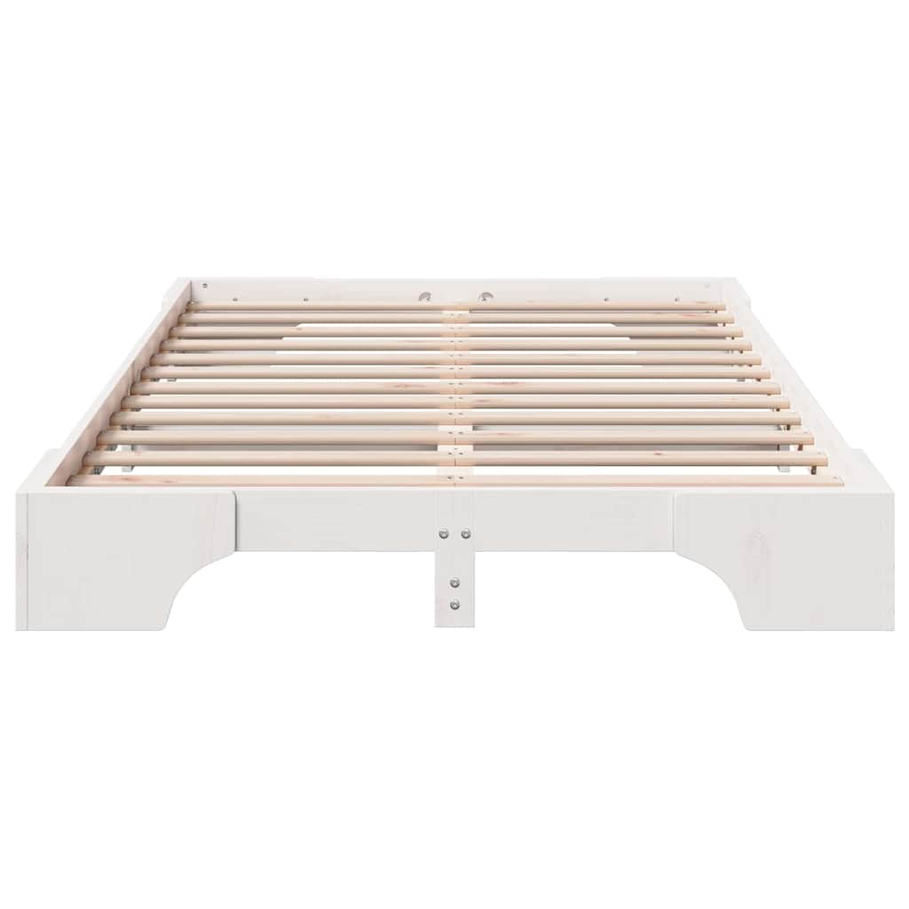 Bedframe Wit 135 x 190 cm Massief grenenhout is nu te koop bij PeponiXL, paradijselijk wonen!