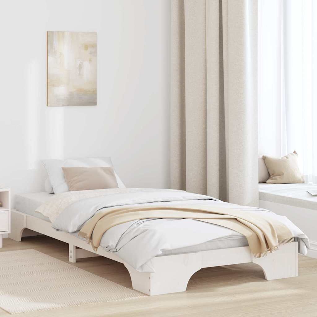 Bedframe Wit 100 x 200 cm Massief grenenhout is nu te koop bij PeponiXL, paradijselijk wonen!