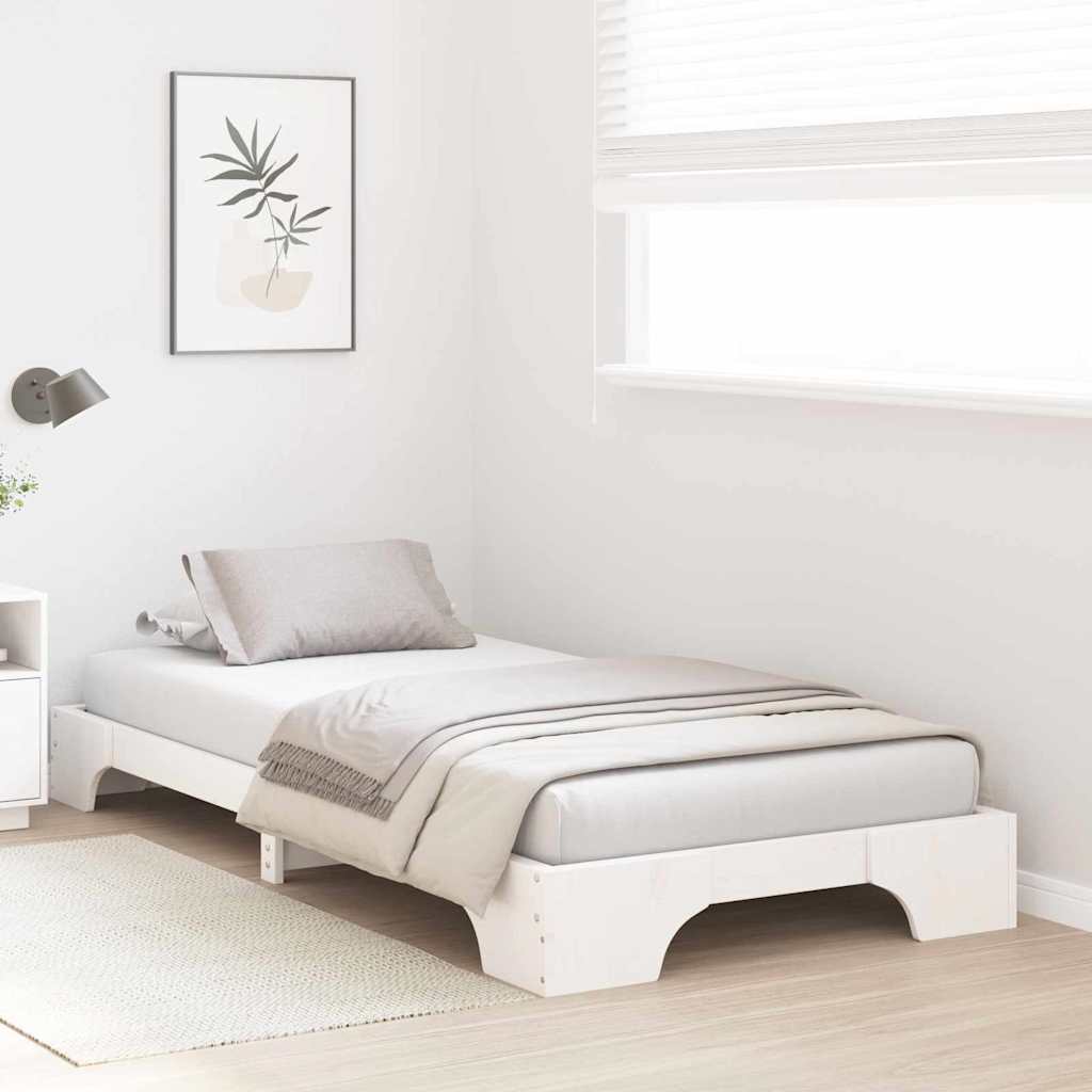 Bedframe Wit 100 x 200 cm Massief grenenhout is nu te koop bij PeponiXL, paradijselijk wonen!