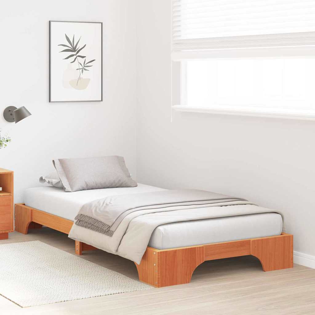 Bedframe Wasbruin 90 x 200 cm Massief grenenhout is nu te koop bij PeponiXL, paradijselijk wonen!