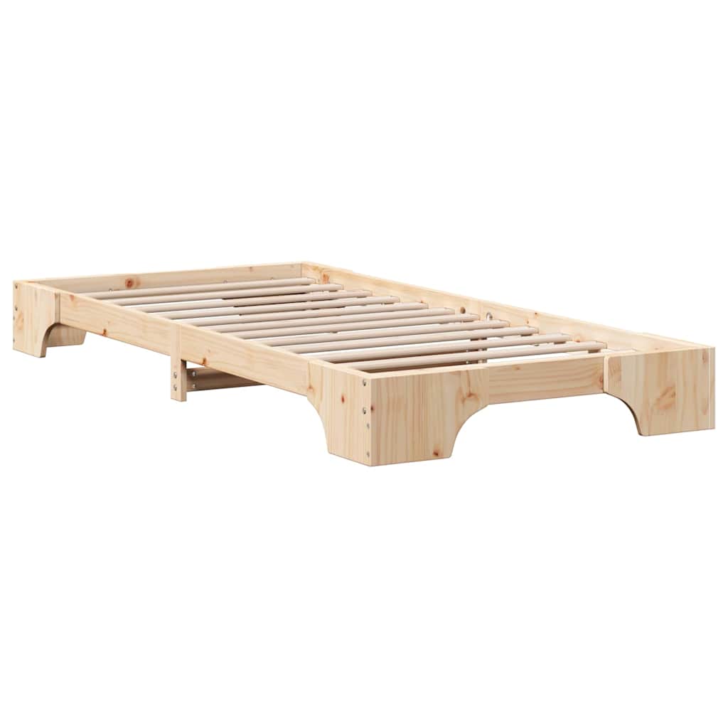Bedframe Naturel 80 x 200 cm Massief grenenhout is nu te koop bij PeponiXL, paradijselijk wonen!