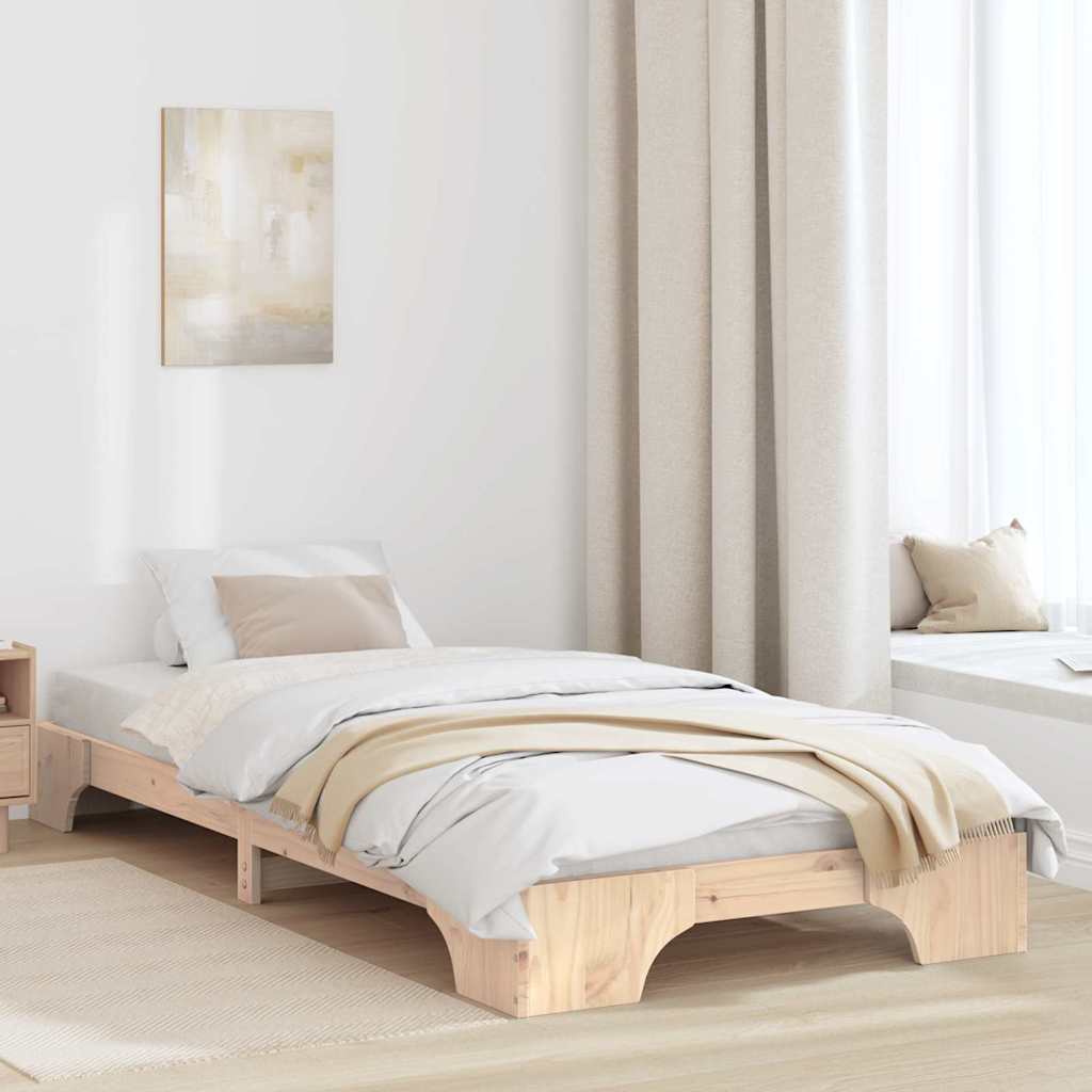 Bedframe Naturel 90 x 190 cm Massief grenenhout is nu te koop bij PeponiXL, paradijselijk wonen!