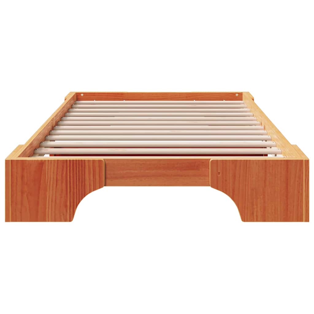 Bedframe Wasbruin 90 x 190 cm Massief grenenhout is nu te koop bij PeponiXL, paradijselijk wonen!