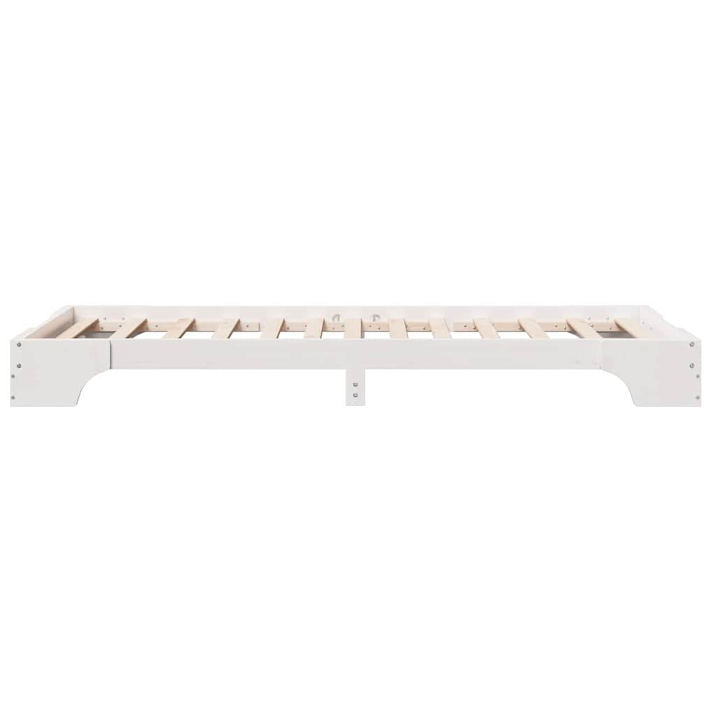 Bedframe Wit 75 x 190 cm Massief grenenhout is nu te koop bij PeponiXL, paradijselijk wonen!