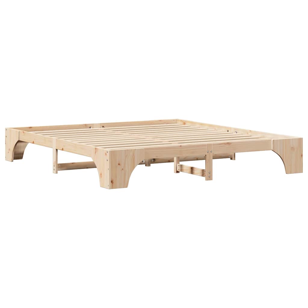 Bedframe Naturel 200 x 200 cm Massief grenenhout is nu te koop bij PeponiXL, paradijselijk wonen!