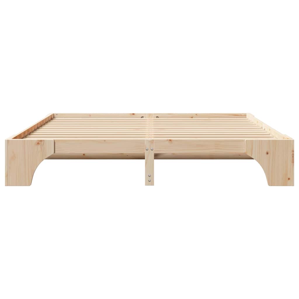 Bedframe Naturel 200 x 200 cm Massief grenenhout is nu te koop bij PeponiXL, paradijselijk wonen!