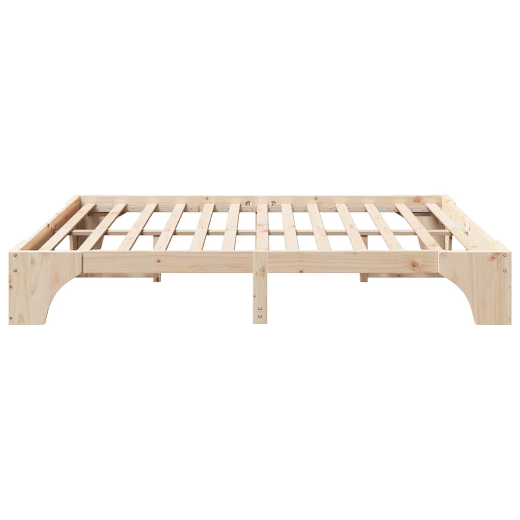 Bedframe Naturel 200 x 200 cm Massief grenenhout is nu te koop bij PeponiXL, paradijselijk wonen!