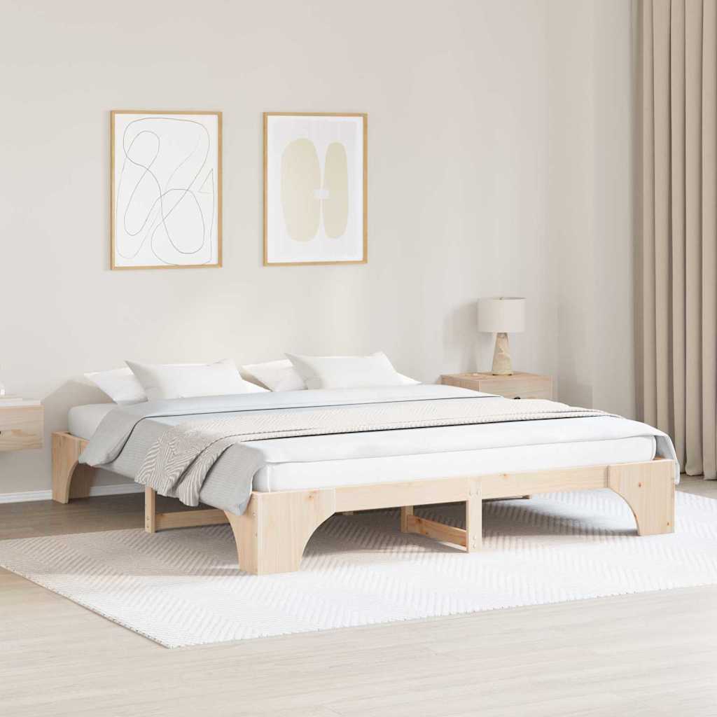 Bedframe Naturel 180 x 200 cm Massief grenenhout is nu te koop bij PeponiXL, paradijselijk wonen!
