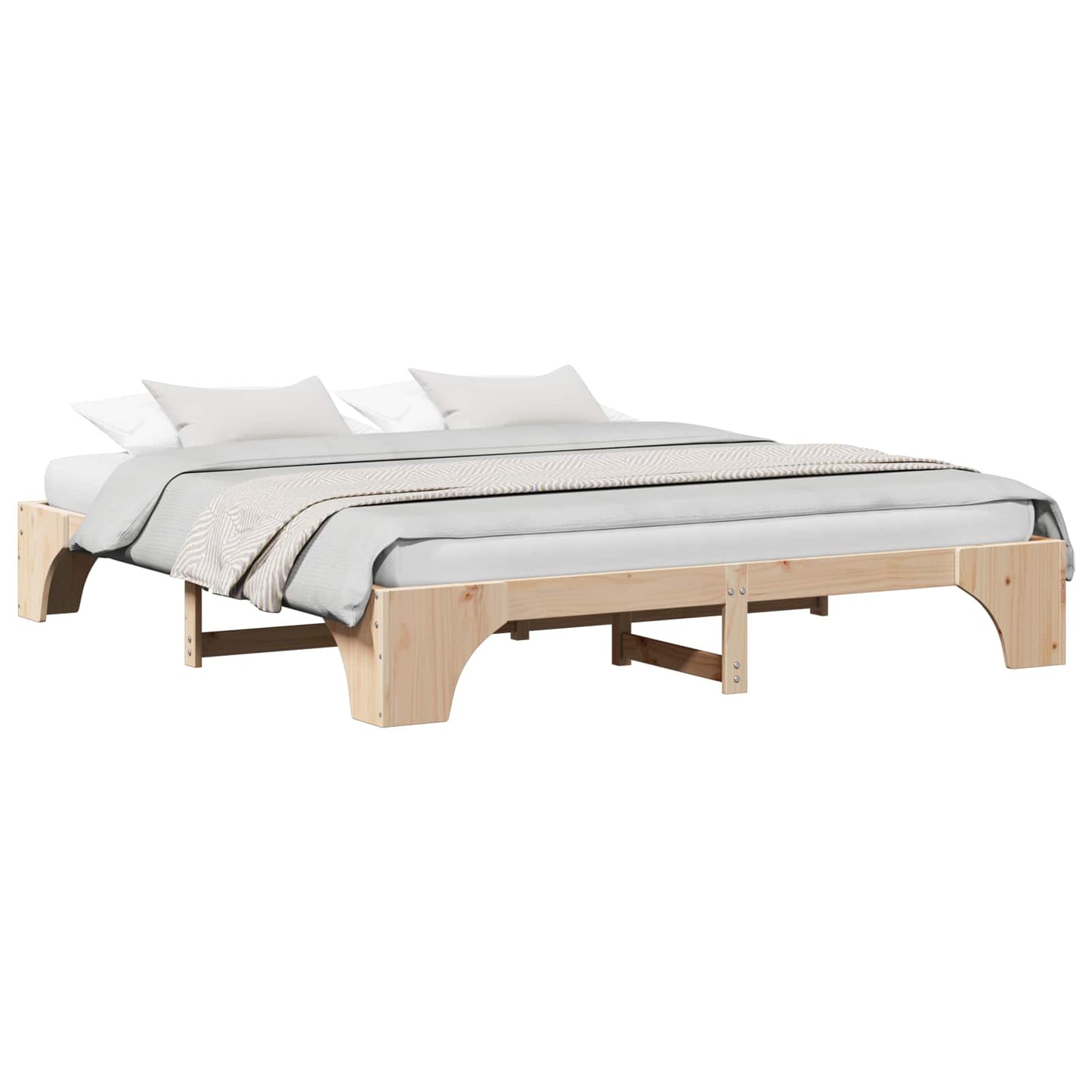 Bedframe Naturel 180 x 200 cm Massief grenenhout is nu te koop bij PeponiXL, paradijselijk wonen!