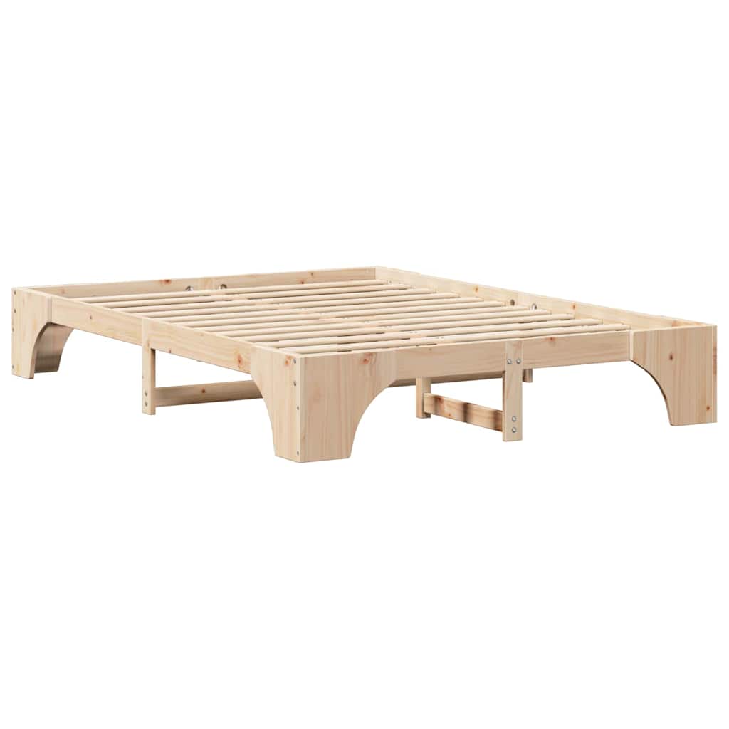 Bedframe Naturel 150 x 200 cm Massief grenenhout is nu te koop bij PeponiXL, paradijselijk wonen!
