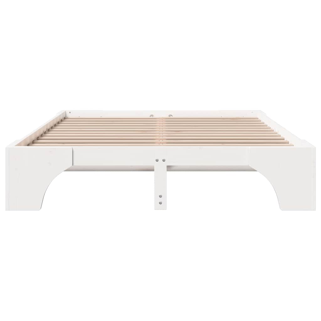 Bedframe Wit 140 x 200 cm Massief grenenhout is nu te koop bij PeponiXL, paradijselijk wonen!