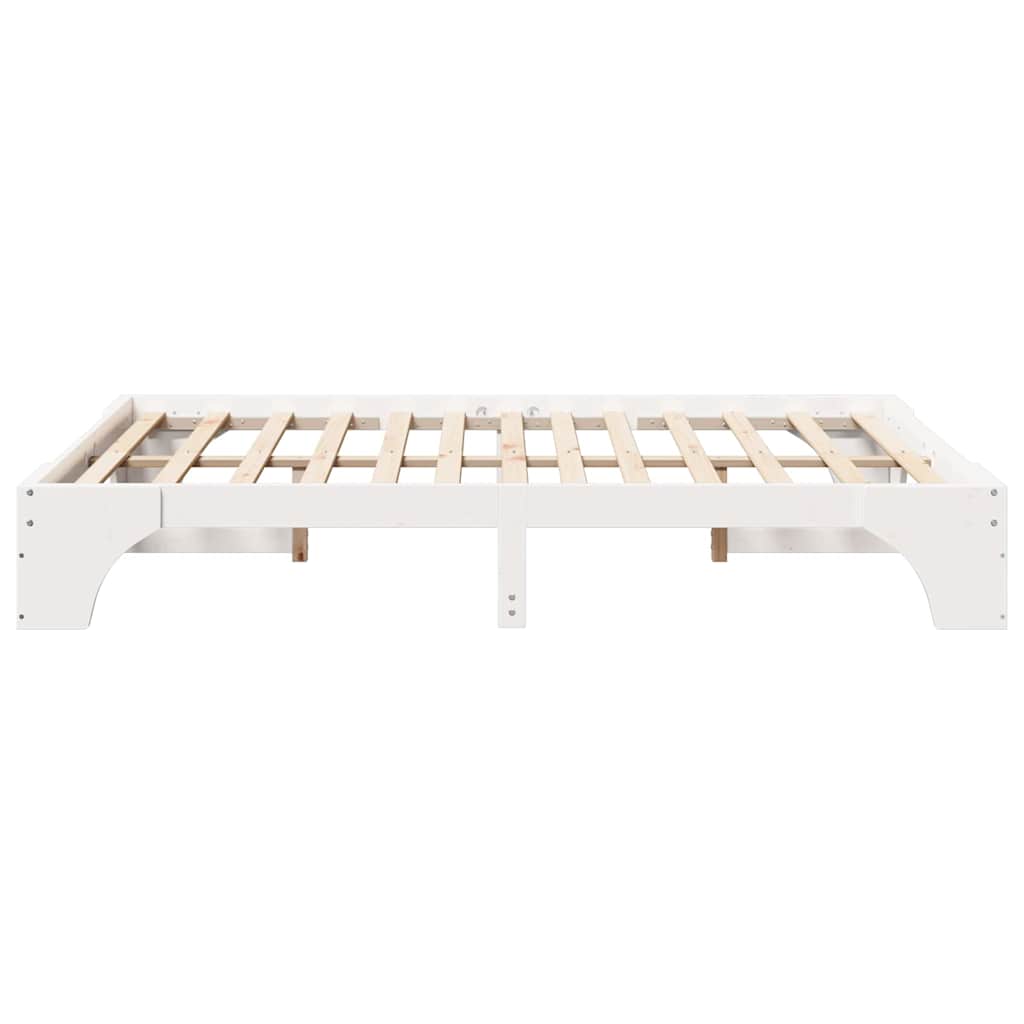 Bedframe Wit 140 x 200 cm Massief grenenhout is nu te koop bij PeponiXL, paradijselijk wonen!