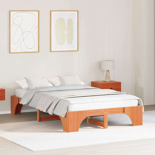 Bedframe Wasbruin 120 x 200 cm Massief grenenhout is nu te koop bij PeponiXL, paradijselijk wonen!