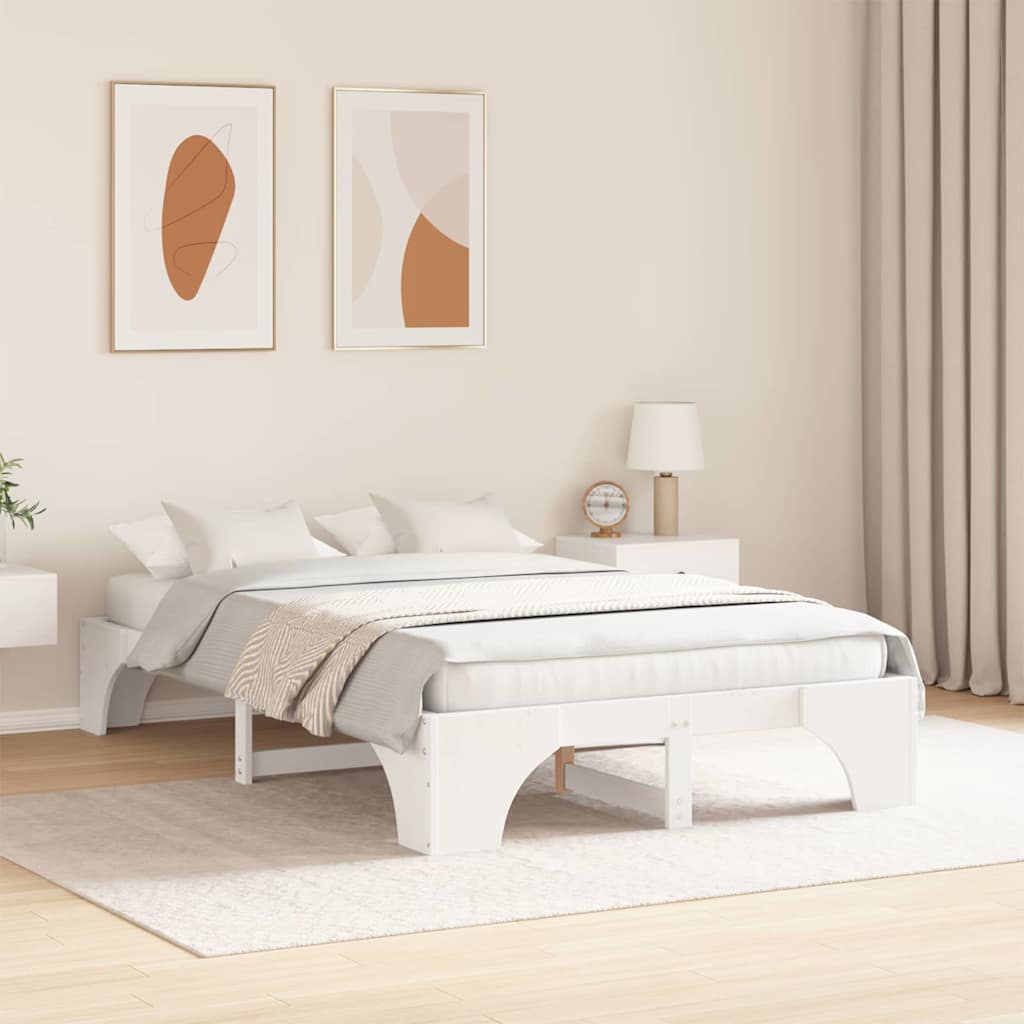 Bedframe Wit 120 x 190 cm Massief grenenhout is nu te koop bij PeponiXL, paradijselijk wonen!