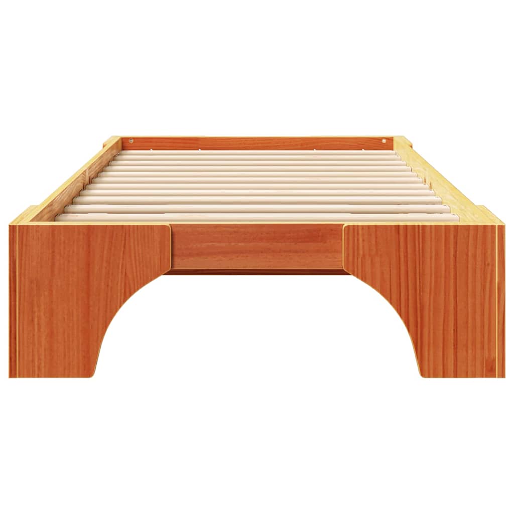 Bedframe Wasbruin 80 x 200 cm Massief grenenhout is nu te koop bij PeponiXL, paradijselijk wonen!