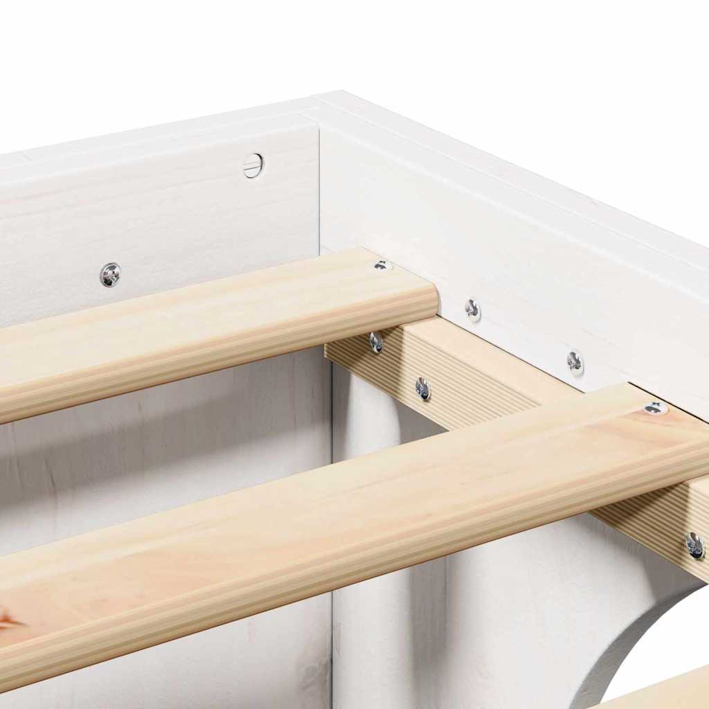 Bedframe Wit 90 x 190 cm Massief grenenhout is nu te koop bij PeponiXL, paradijselijk wonen!